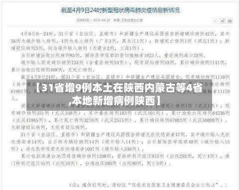【31省增9例本土在陕西内蒙古等4省,本地新增病例陕西】-第3张图片