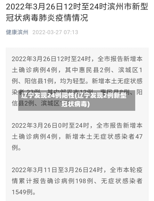 辽宁发现24例阳性(辽宁发现2例新型冠状病毒)