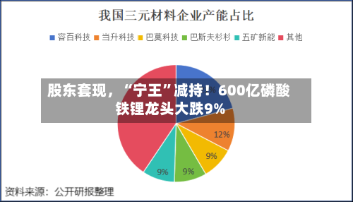 股东套现，“宁王”减持！600亿磷酸铁锂龙头大跌9%
