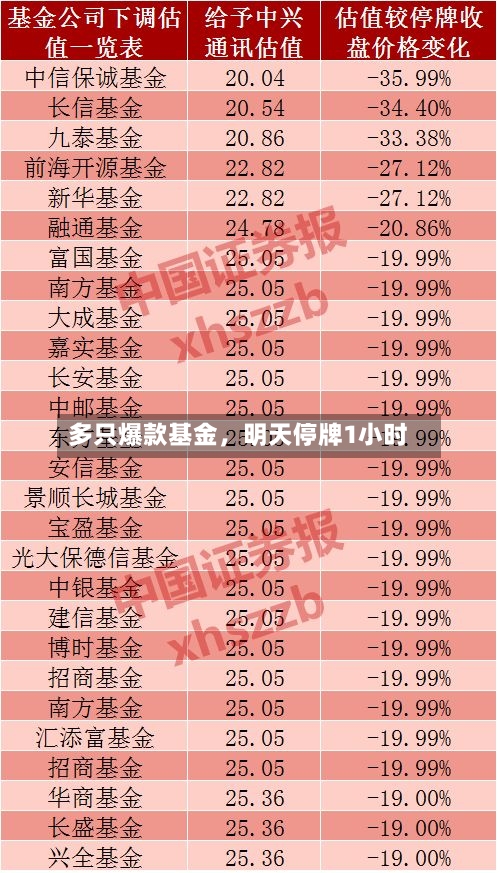 多只爆款基金	，明天停牌1小时-第3张图片